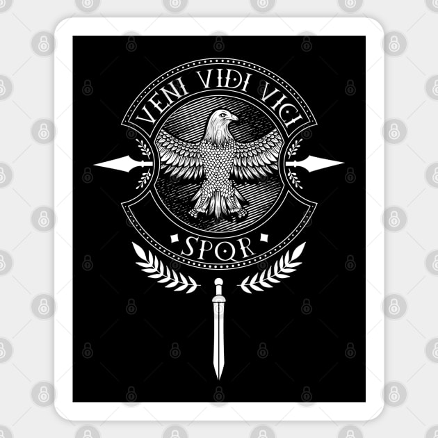 Gladius and eagle - Veni Vidi Vici Sticker by Modern Medieval Design